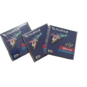 3 FUJIFILM ZIP IBM FORMATTED 100 MB DISK New Sealed ( Lot of 3 )